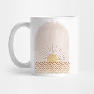 Abstract pixel sunset Mug